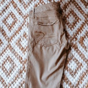 AE Khaki Jeggings